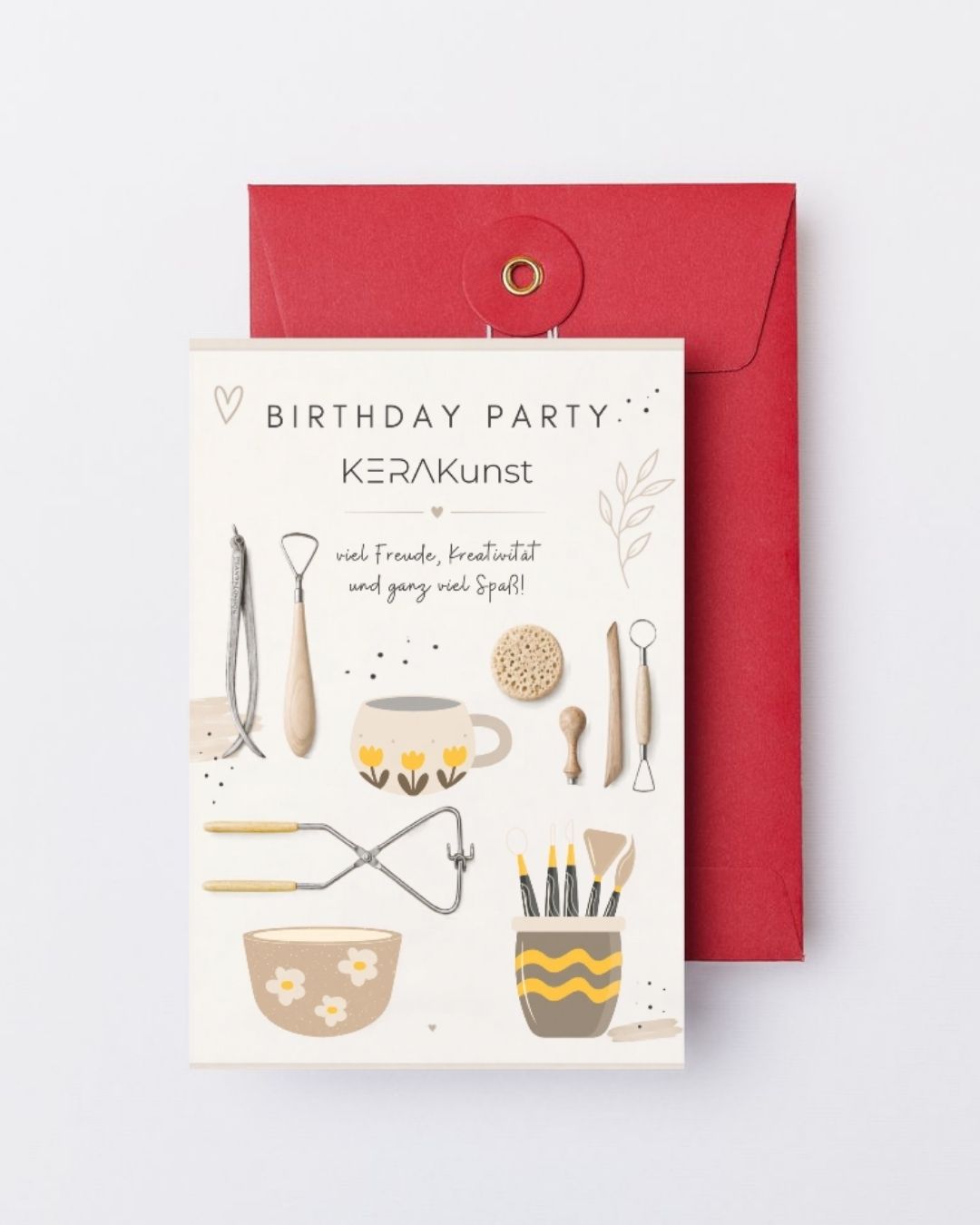 Partykarte für Keramikstudio Berlin