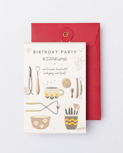 Partykarte für Keramikstudio Berlin